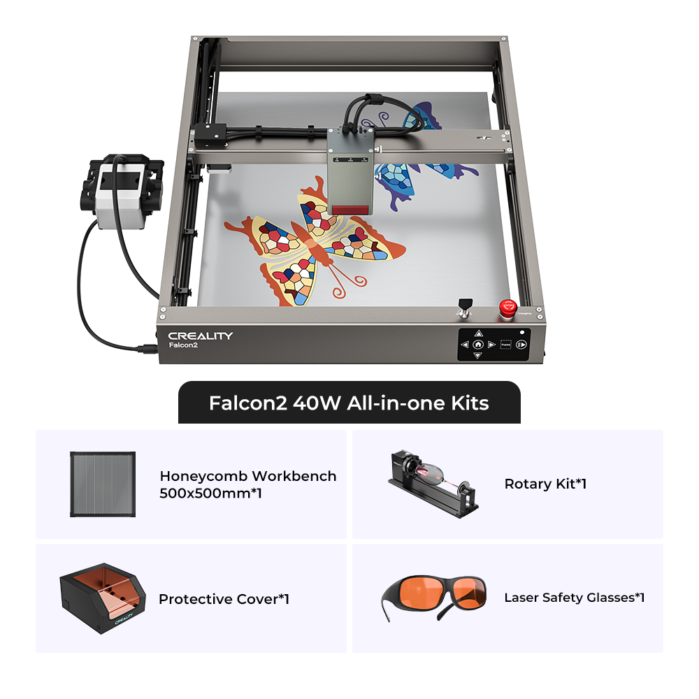 Falcon2 40W Laser Engraver and Cutter All-in-one Kits