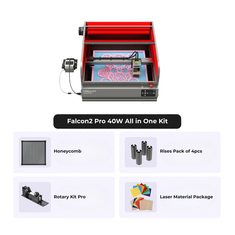 Creality Falcon2 Pro 40W Enclosed Laser Engraver and Cutter All in One Kit