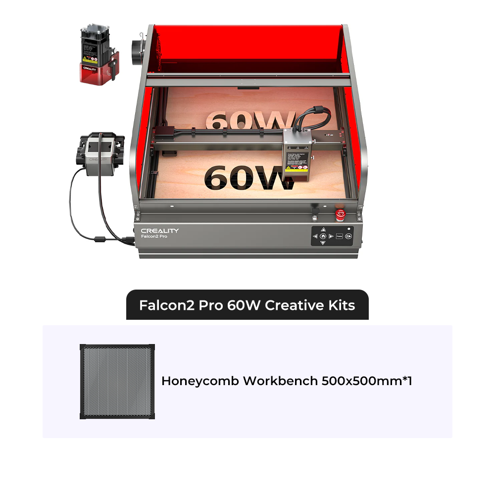 Falcon2 Pro 60W Enclosed Pro Safe Laser Cutter and Engraver Creative Kits