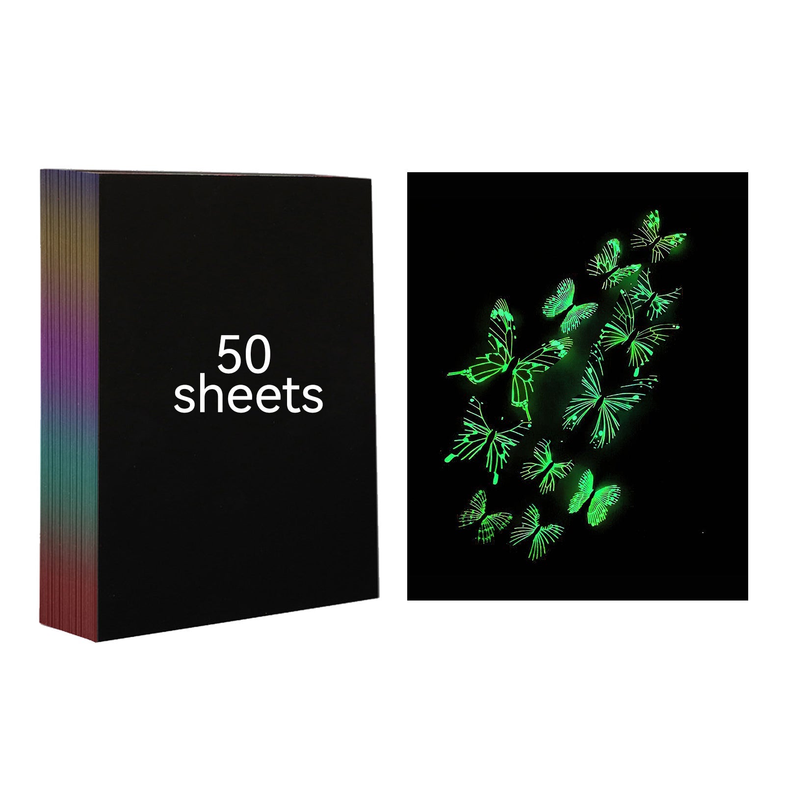 A4 Luminous Scratch Paper Fluorescent Scratch for Laser Engraving - Pack of 50pcs A4 Luminous Scratch Paper Fluorescent Scratch for Laser Engraving - Pack of 50pcs