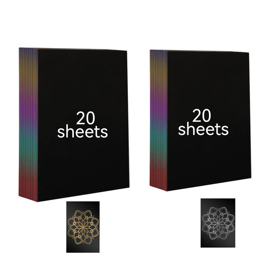 A4 Gold Silver Scratch Paper for Laser Engraving - Pack of 40pcs 1600