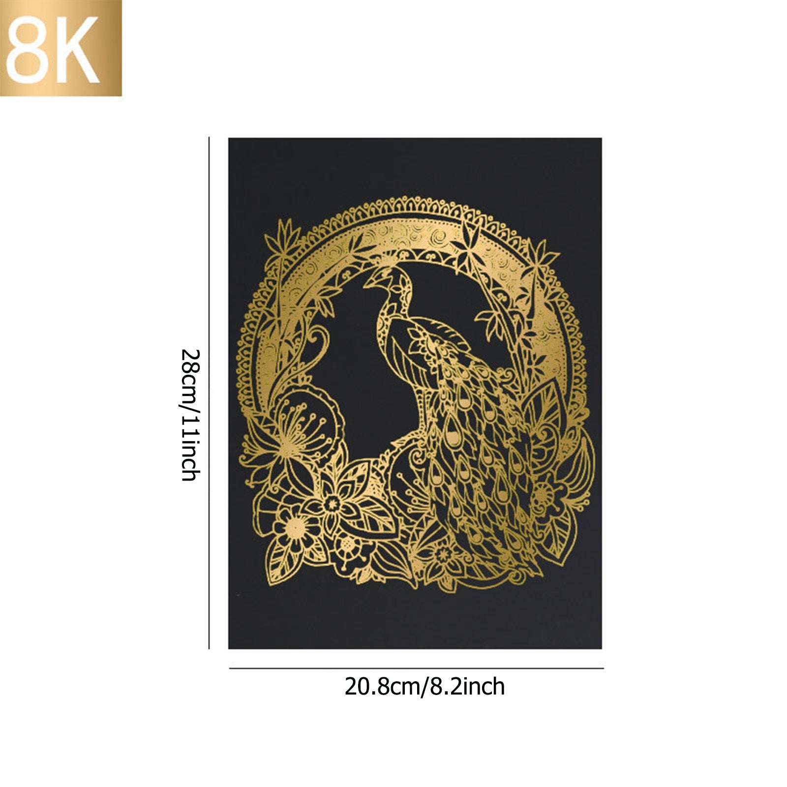 A4 Gold Silver Scratch Paper for Laser Engraving - Pack of 40pcs A4 Gold Silver Scratch Paper for Laser Engraving - Pack of 40pcs
