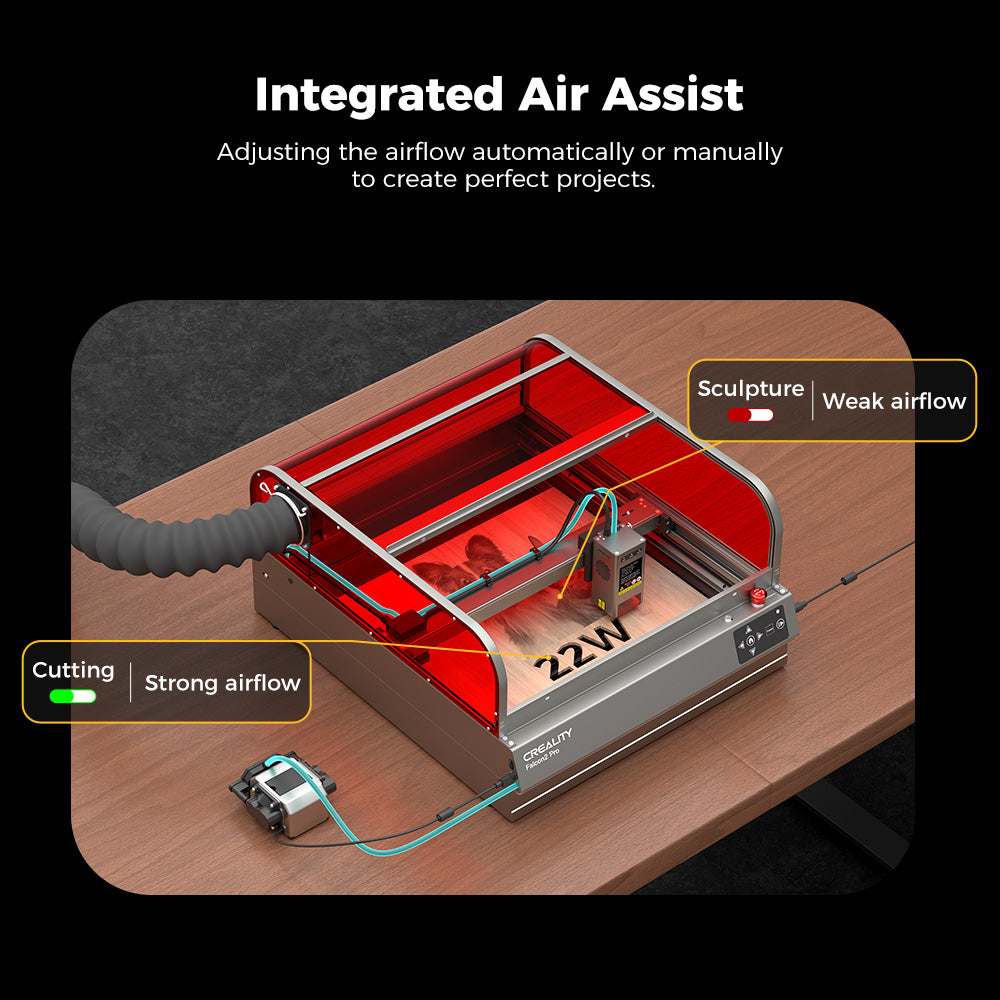Creality Falcon2 Pro 22W Enclosed Laser Engraver and Cutter