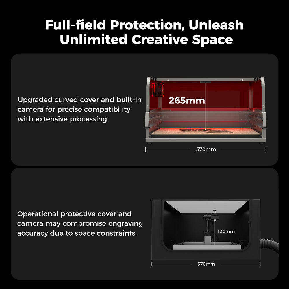 Creality Falcon2 Pro 40W Enclosed Laser Engraver and Cutter Creative Kit