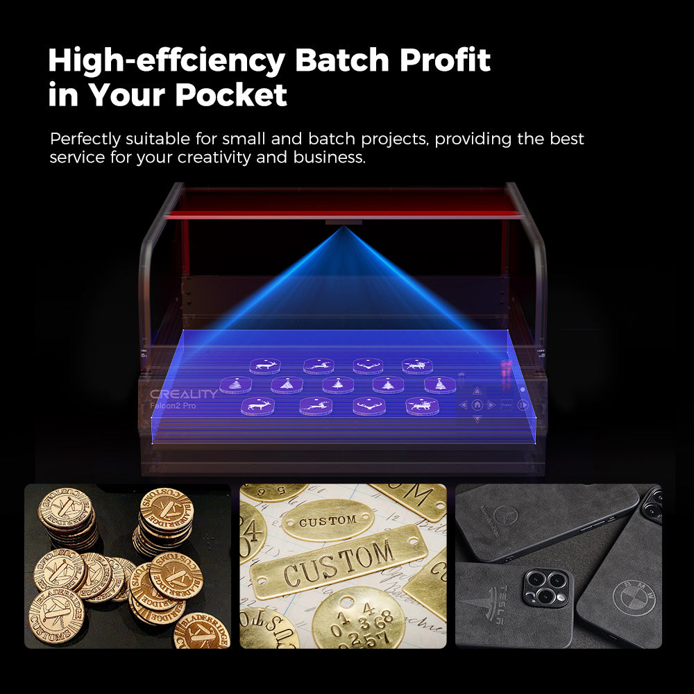 Creality Falcon2 Pro 40W Enclosed Laser Engraver and Cutter Creative Kit