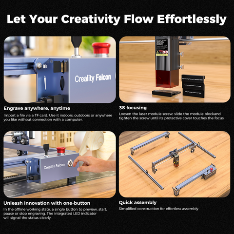 Creality Falcon Pro 10W CR-Laser Engraver & Cutter All in One Kit