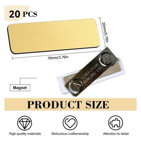 Stainless Steel Name Tags for Laser Engraving - Pack of 4 Colors and 20 Packs