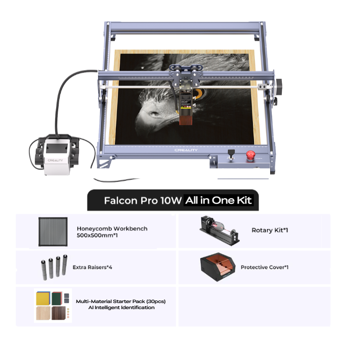 Creality Falcon Pro 10W CR-Laser Engraver & Cutter All in One Kit