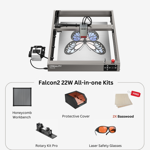 Falcon2 22W Laser Engraver and Cutter Essentials Kits