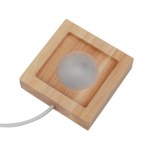 4Pcs Led Wood Display Stand for 3D Crystal