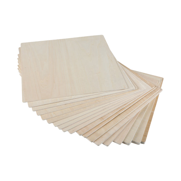 11.8" x 11.8" Plywood Sheets - 10pcs