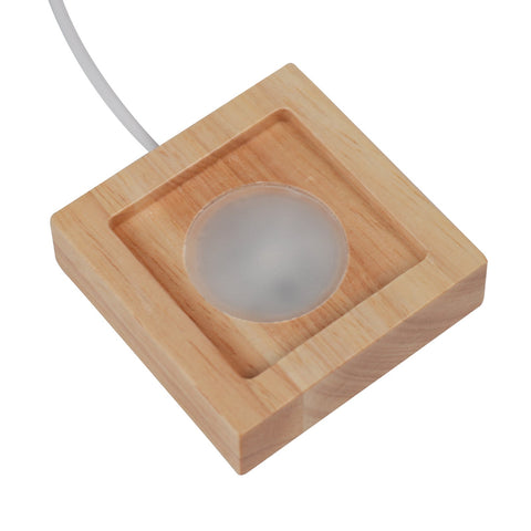 4Pcs Led Wood Display Stand for 3D Crystal