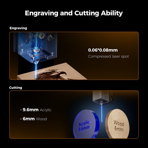 Creality Falcon A1 10W Enclosed Laser Engraver and Cutter Clean Kit