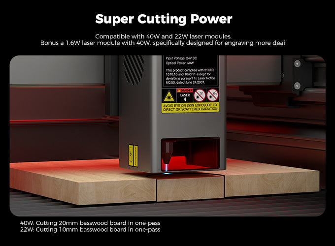 Creality Falcon2 Pro 40W Enclosed Laser Engraver and Cutter All in One Kit