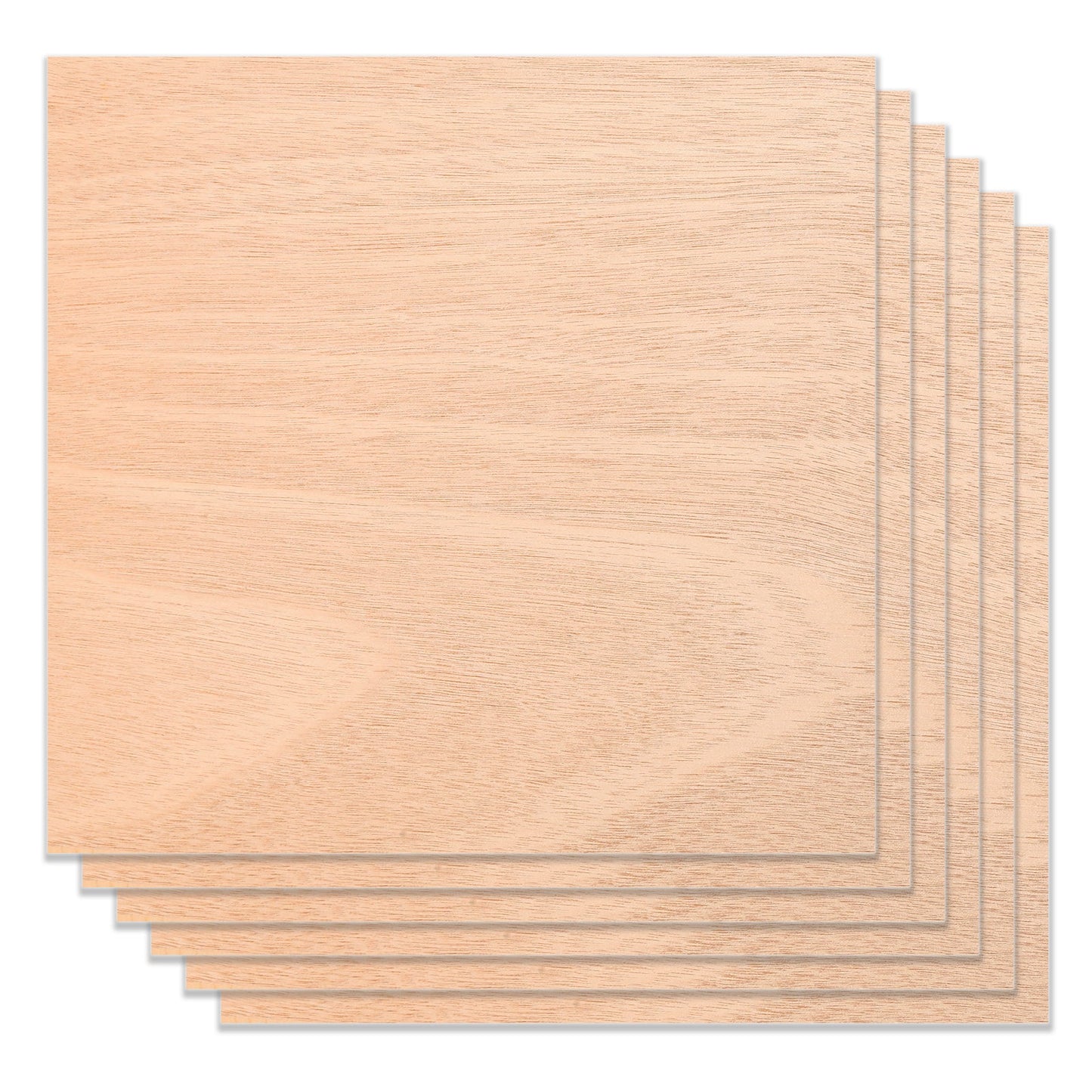 Mahogany Plywood 1/8" x 11.8" x 11.8" for Laser Engraving and Cutting - Pack of 6pcs