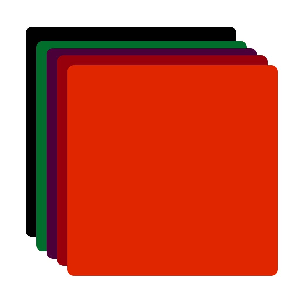 Falcon Series 6'' Five Colors Opaque Glossy Acrylic Sheets