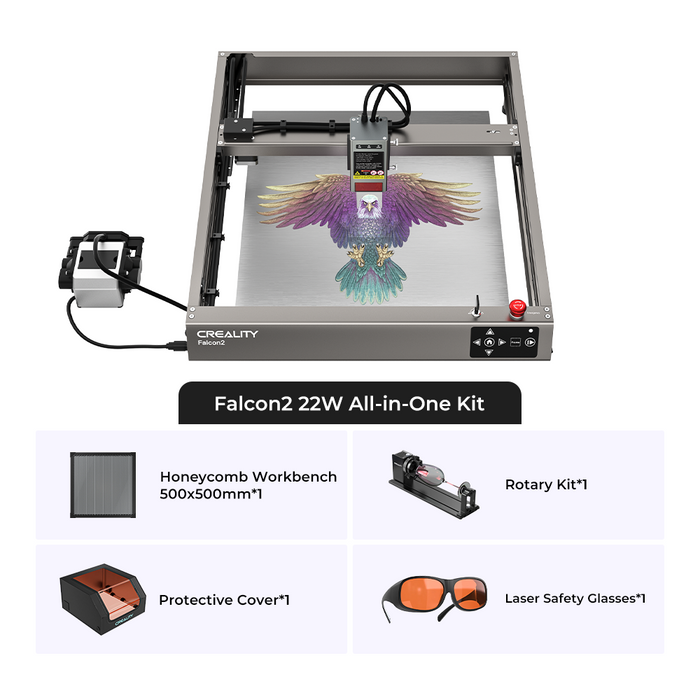 Creality Falcon2 22W Laser Engraver and Cutter All in One Kit