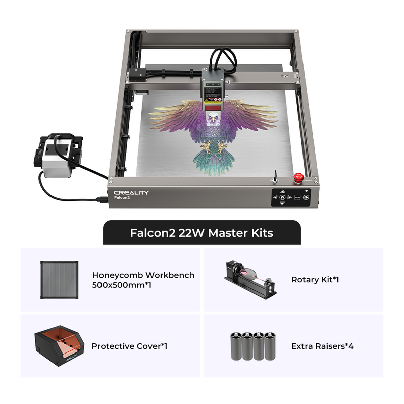 Creality Falcon2 22W Laser Engraver and Cutter Creative Kit