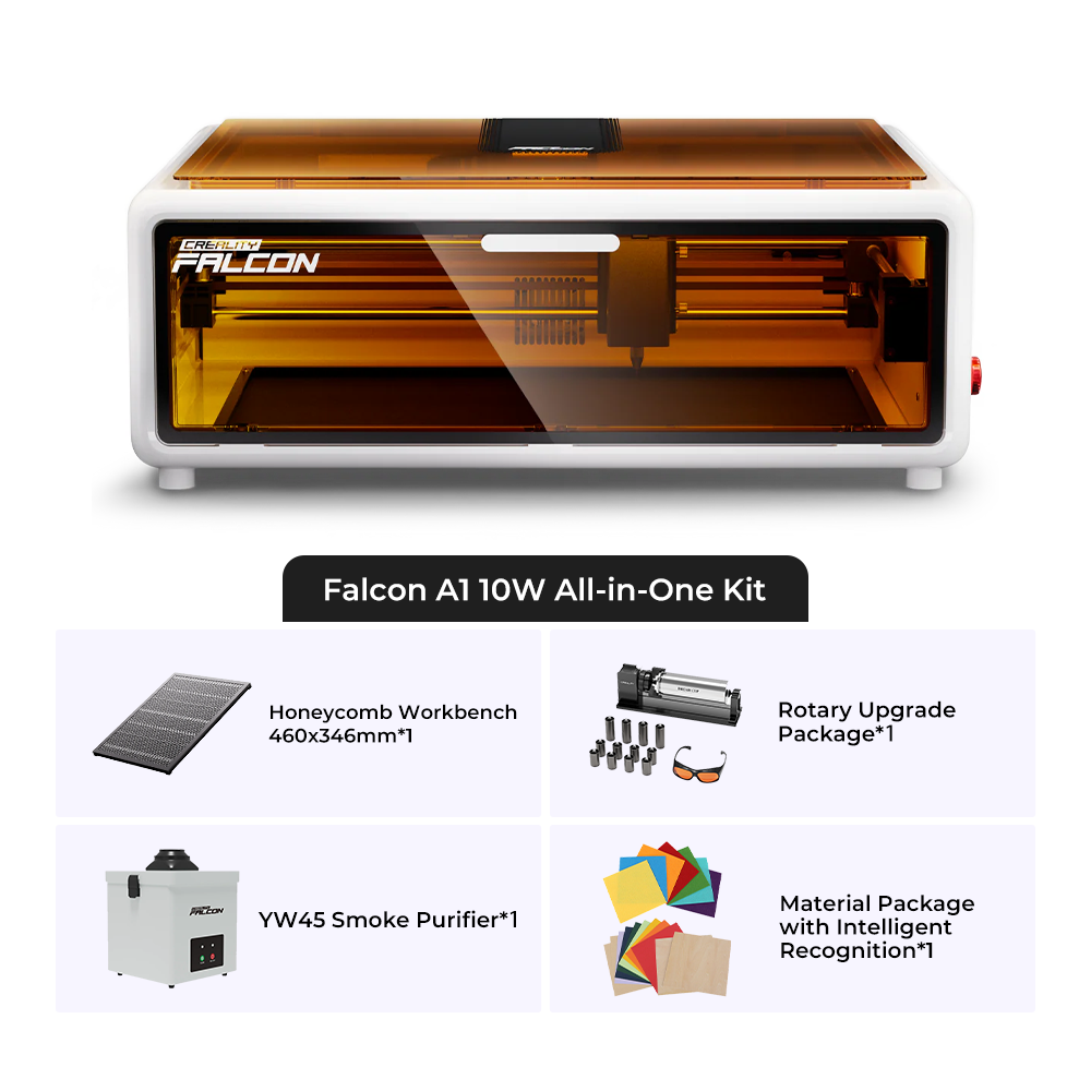 Creality Falcon A1 10W Enclosed Laser Engraver and Cutter All in One Kit