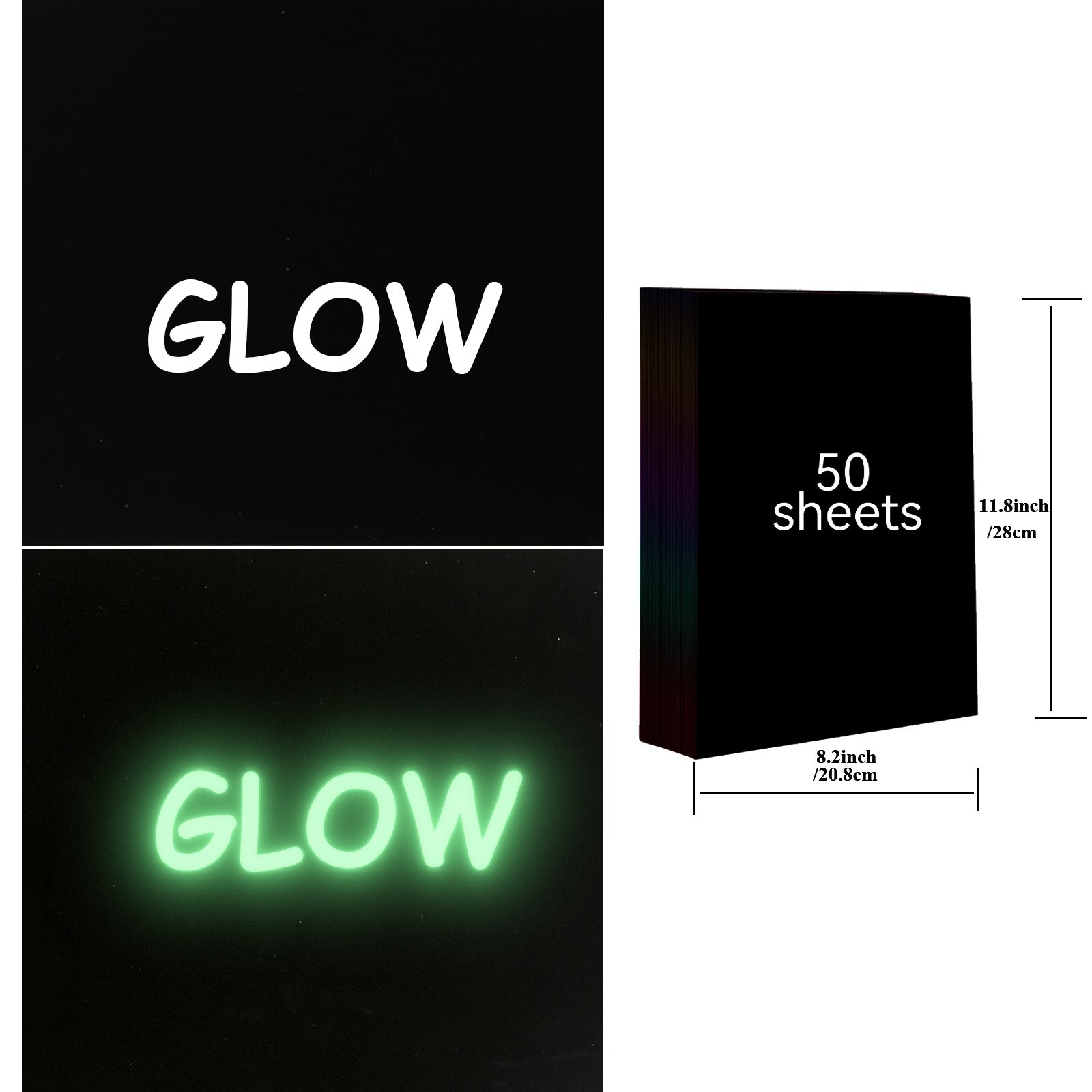 A4 Luminous Scratch Paper Fluorescent Scratch for Laser Engraving - Pack of 50pcs