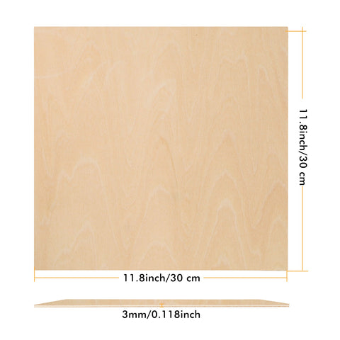 A4 Plywood Sheets 11.8*11.8*1/8” for Falcon Laser Engraving and Cutting - Pack of 10pcs