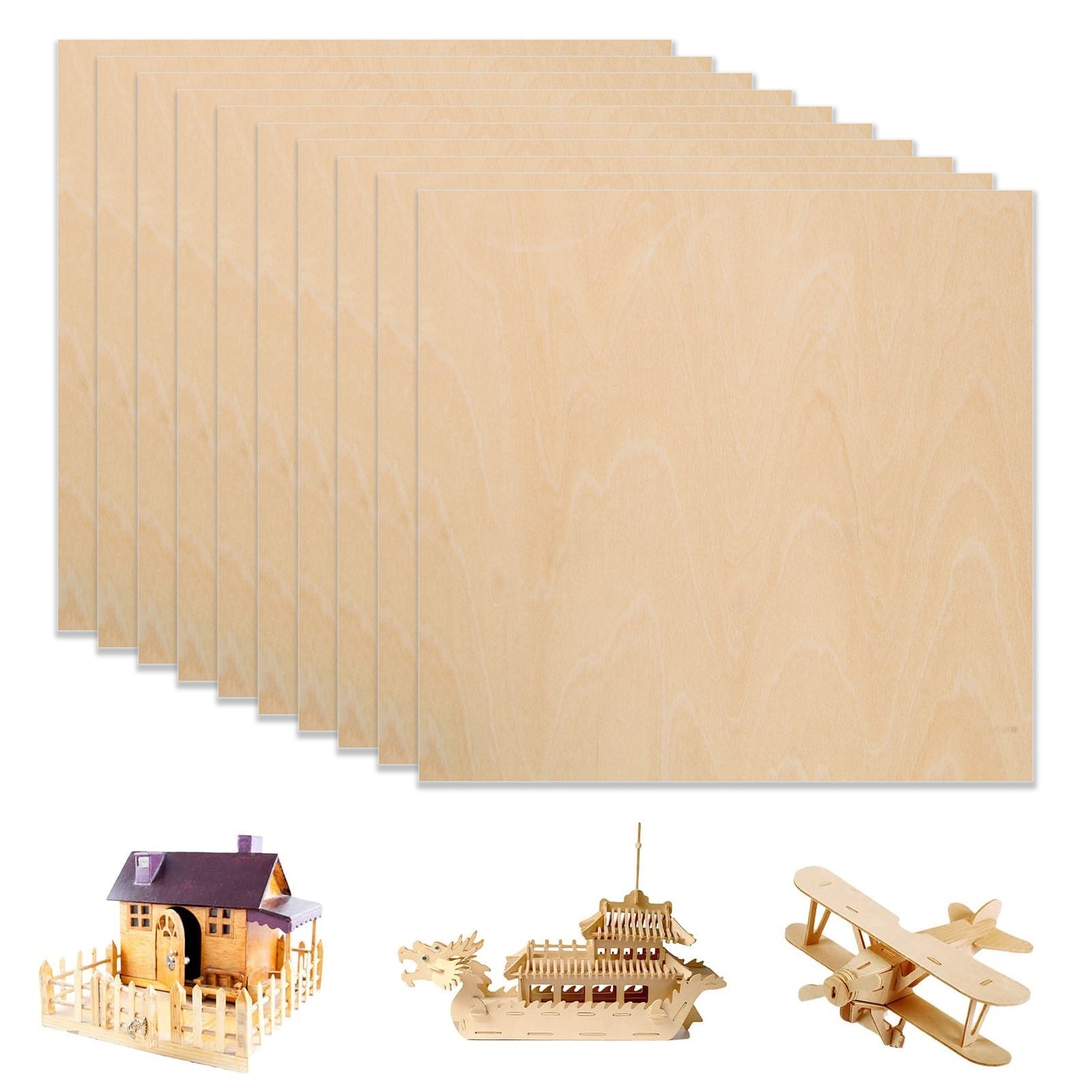 A4 Plywood Sheets 11.8*11.8*1/8” for Falcon Laser Engraving and Cutting - Pack of 10pcs