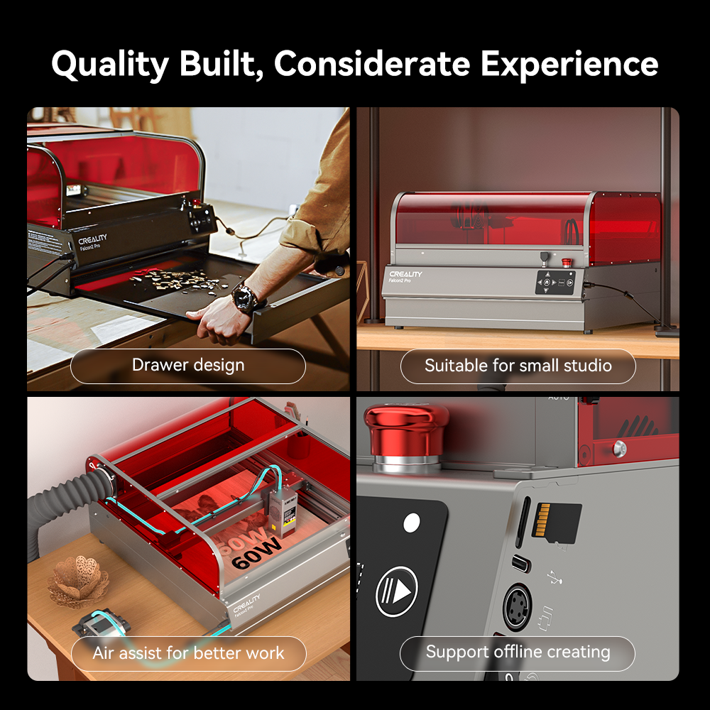Creality Falcon2 Pro 60W Laser Cutter and Engraver