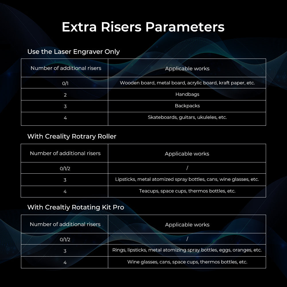 10W & 5W CR-Laser Falcon Engraver Riser