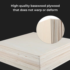 8*8*1/8'' Laser Module Basswood Plywood Sheets